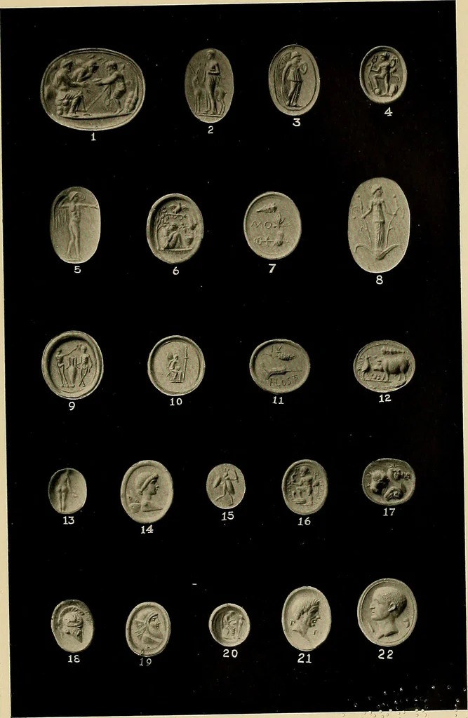An illustration from Engraved gems, signets, talismans and ornamental intaglios, ancient and modern, 1912, leaf 480