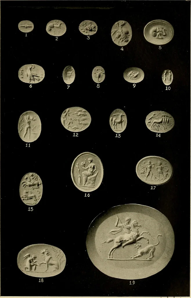 An illustration from Engraved gems, signets, talismans and ornamental intaglios, ancient and modern, 1912, leaf 496