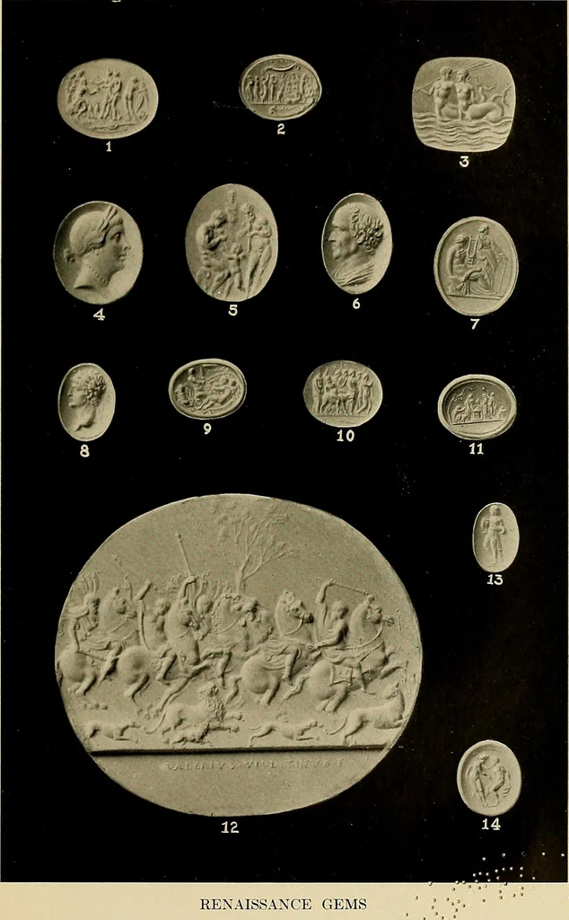 An illustration from Engraved gems, signets, talismans and ornamental intaglios, ancient and modern, 1912, leaf 504