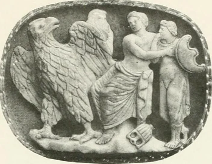 An illustration from Engraved gems; their history and place in art, in which is embodied the author's former treatise, with extensive revisions and additions; reminiscences of travels in the pursuit and acquisition of engraved gems ... to which is added a descriptive list of the author's cabinet of gems, forming a compend of Greek and Roman classics and antiquities .., 1889, leaf 469