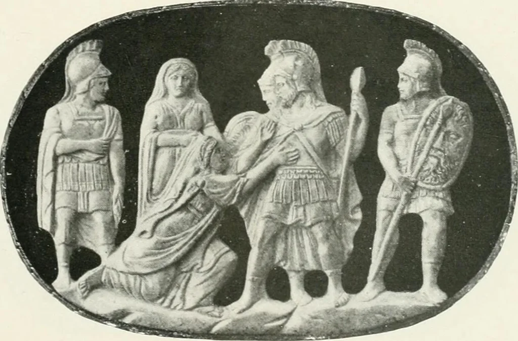 An illustration from Engraved gems; their history and place in art, in which is embodied the author's former treatise, with extensive revisions and additions; reminiscences of travels in the pursuit and acquisition of engraved gems ... to which is added a descriptive list of the author's cabinet of gems, forming a compend of Greek and Roman classics and antiquities .., 1889, leaf 493