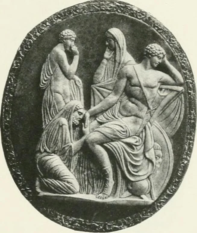 An illustration from Engraved gems; their history and place in art, in which is embodied the author's former treatise, with extensive revisions and additions; reminiscences of travels in the pursuit and acquisition of engraved gems ... to which is added a descriptive list of the author's cabinet of gems, forming a compend of Greek and Roman classics and antiquities .., 1889, leaf 495