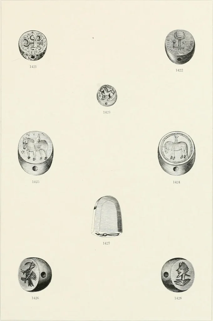 An illustration from Engraved gems; their history and place in art, in which is embodied the author's former treatise, with extensive revisions and additions; reminiscences of travels in the pursuit and acquisition of engraved gems ... to which is added a descriptive list of the author's cabinet of gems, forming a compend of Greek and Roman classics and antiquities .., 1889, leaf 547