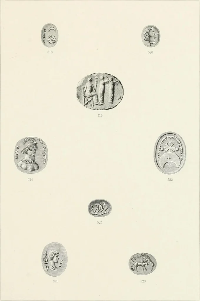 An illustration from Engraved gems; their history and place in art, in which is embodied the author's former treatise, with extensive revisions and additions; reminiscences of travels in the pursuit and acquisition of engraved gems ... to which is added a descriptive list of the author's cabinet of gems, forming a compend of Greek and Roman classics and antiquities .., 1889, leaf 549