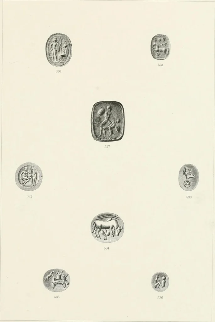 An illustration from Engraved gems; their history and place in art, in which is embodied the author's former treatise, with extensive revisions and additions; reminiscences of travels in the pursuit and acquisition of engraved gems ... to which is added a descriptive list of the author's cabinet of gems, forming a compend of Greek and Roman classics and antiquities .., 1889, leaf 551