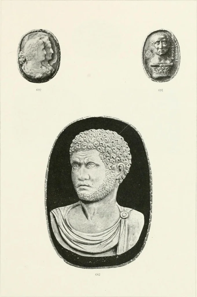 An illustration from Engraved gems; their history and place in art, in which is embodied the author's former treatise, with extensive revisions and additions; reminiscences of travels in the pursuit and acquisition of engraved gems ... to which is added a descriptive list of the author's cabinet of gems, forming a compend of Greek and Roman classics and antiquities .., 1889, leaf 587