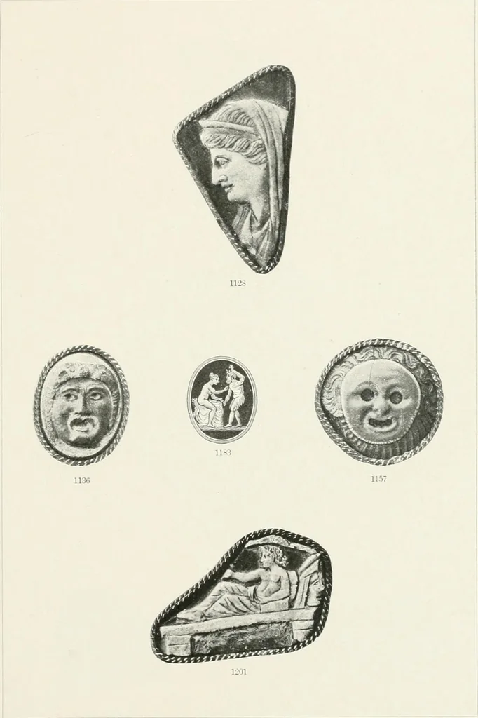 An illustration from Engraved gems; their history and place in art, in which is embodied the author's former treatise, with extensive revisions and additions; reminiscences of travels in the pursuit and acquisition of engraved gems ... to which is added a descriptive list of the author's cabinet of gems, forming a compend of Greek and Roman classics and antiquities .., 1889, leaf 617