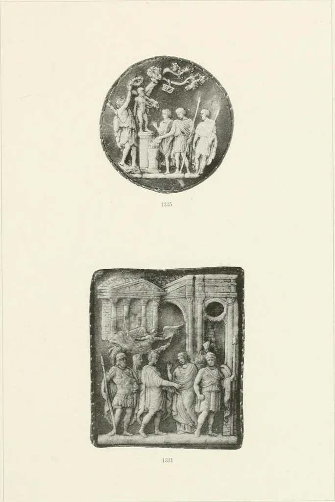 An illustration from Engraved gems; their history and place in art, in which is embodied the author's former treatise, with extensive revisions and additions; reminiscences of travels in the pursuit and acquisition of engraved gems ... to which is added a descriptive list of the author's cabinet of gems, forming a compend of Greek and Roman classics and antiquities .., 1889, leaf 637