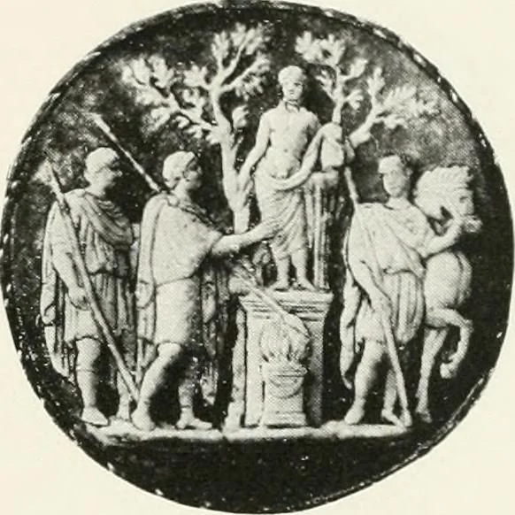 An illustration from Engraved gems; their history and place in art, in which is embodied the author's former treatise, with extensive revisions and additions; reminiscences of travels in the pursuit and acquisition of engraved gems ... to which is added a descriptive list of the author's cabinet of gems, forming a compend of Greek and Roman classics and antiquities .., 1889, leaf 639