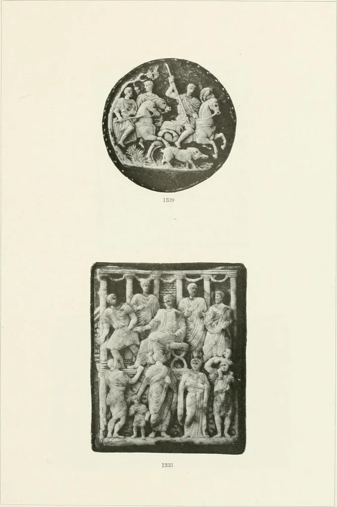 An illustration from Engraved gems; their history and place in art, in which is embodied the author's former treatise, with extensive revisions and additions; reminiscences of travels in the pursuit and acquisition of engraved gems ... to which is added a descriptive list of the author's cabinet of gems, forming a compend of Greek and Roman classics and antiquities .., 1889, leaf 641