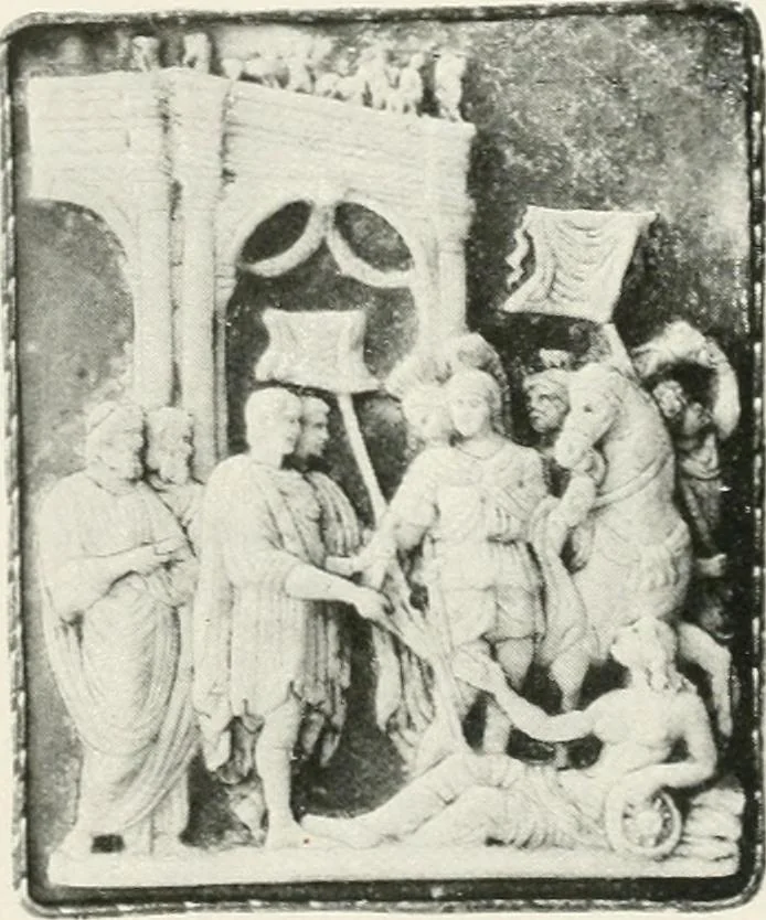 An illustration from Engraved gems; their history and place in art, in which is embodied the author's former treatise, with extensive revisions and additions; reminiscences of travels in the pursuit and acquisition of engraved gems ... to which is added a descriptive list of the author's cabinet of gems, forming a compend of Greek and Roman classics and antiquities .., 1889, leaf 645