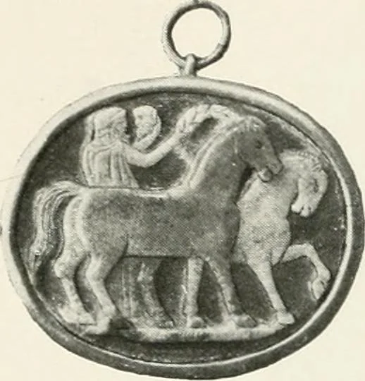 An illustration from Engraved gems; their history and place in art, in which is embodied the author's former treatise, with extensive revisions and additions; reminiscences of travels in the pursuit and acquisition of engraved gems ... to which is added a descriptive list of the author's cabinet of gems, forming a compend of Greek and Roman classics and antiquities .., 1889, leaf 657