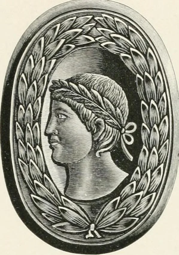 An illustration from Engraved gems; their history and place in art, in which is embodied the author's former treatise, with extensive revisions and additions; reminiscences of travels in the pursuit and acquisition of engraved gems ... to which is added a descriptive list of the author's cabinet of gems, forming a compend of Greek and Roman classics and antiquities .., 1889, leaf 659