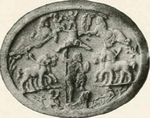 An illustration from Engraved gems; their history and place in art, in which is embodied the author's former treatise, with extensive revisions and additions; reminiscences of travels in the pursuit and acquisition of engraved gems ... to which is added a descriptive list of the author's cabinet of gems, forming a compend of Greek and Roman classics and antiquities .., 1889, leaf 667