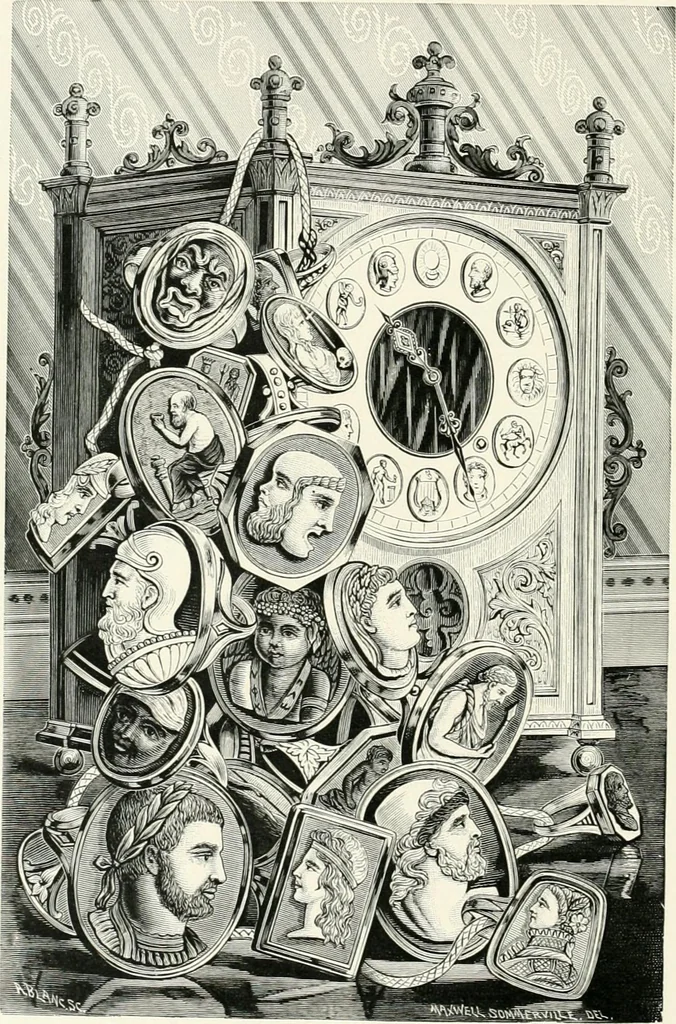 An illustration from Engraved gems; their history and place in art, in which is embodied the author's former treatise, with extensive revisions and additions; reminiscences of travels in the pursuit and acquisition of engraved gems ... to which is added a descriptive list of the author's cabinet of gems, forming a compend of Greek and Roman classics and antiquities .., 1889, leaf 84