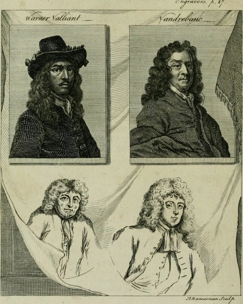 An illustration from A catalogue of engravers, who have been born or resided in England, 1767, leaf 73