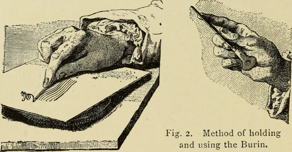 An illustration from Engraving and etching; a handbook for the use of students and print collectors, 1906, leaf 23