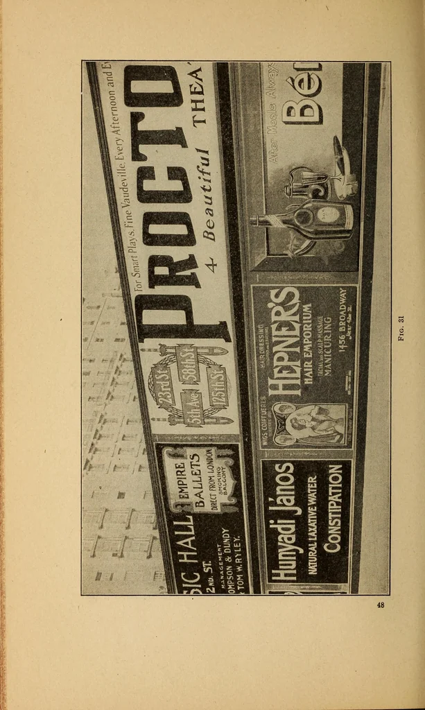An illustration from Engraving and printing methods, advertisement illustration, technical- and trade-paper advertising, street-car advertising, outdoor advertising, house publications, 1909, leaf 513