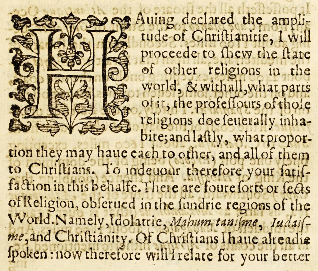 An illustration from Enquiries touching the diuersity of langvages, and religions through the cheife parts of the world., 1614, leaf 107