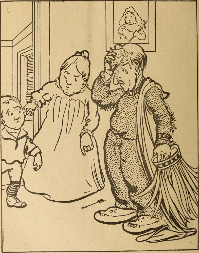 An illustration from En roulant ma boule : album, 1901, leaf 11