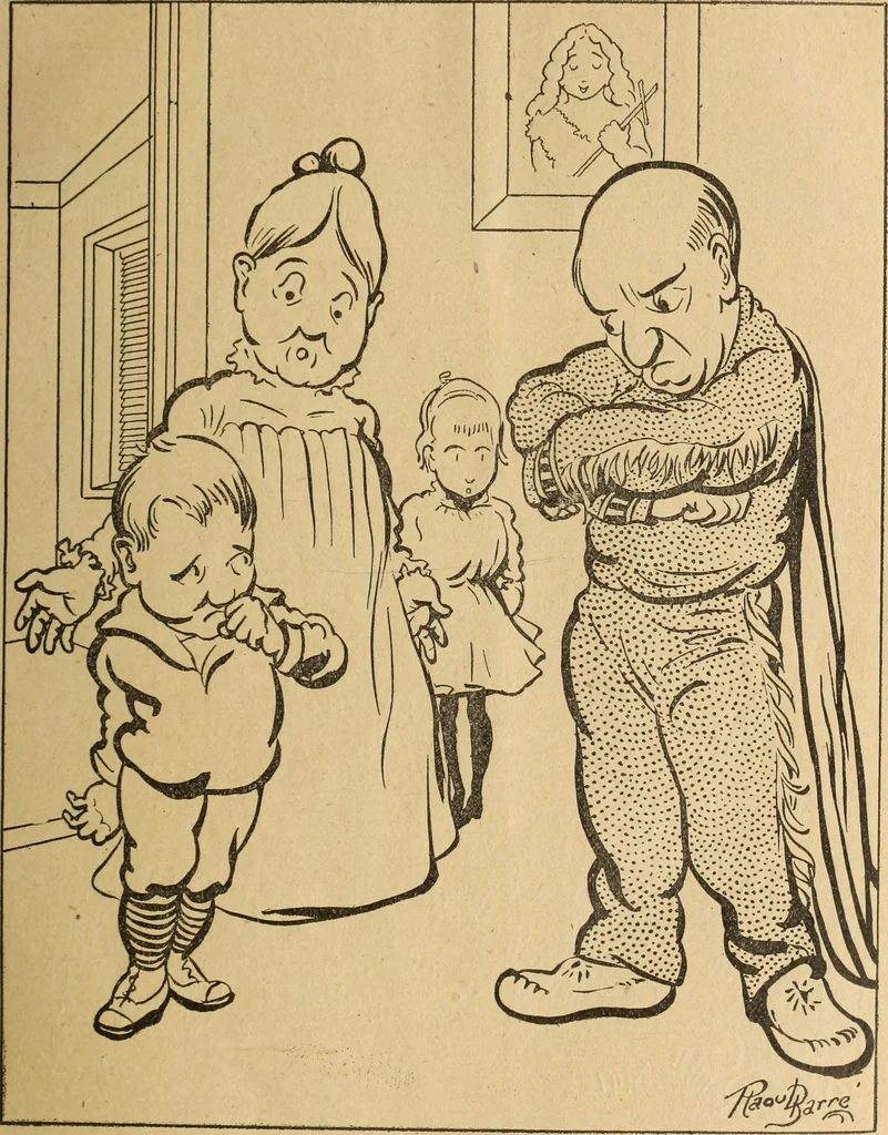 An illustration from En roulant ma boule : album, 1901, leaf 12
