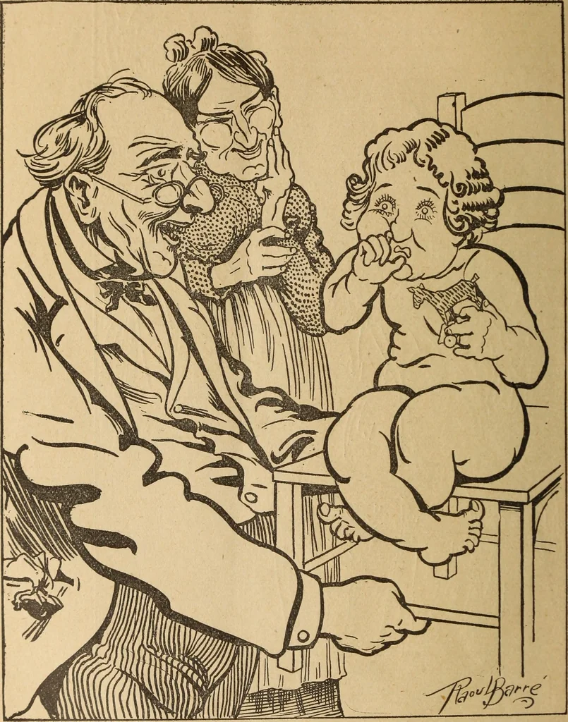 An illustration from En roulant ma boule : album, 1901, leaf 19
