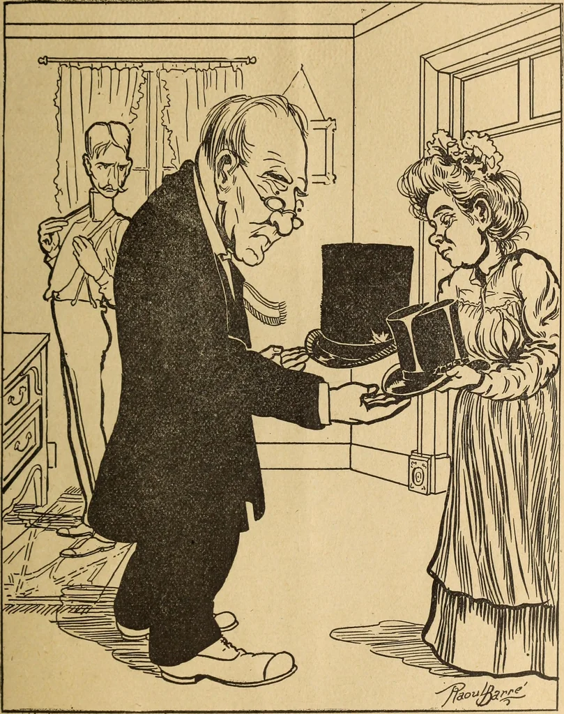 An illustration from En roulant ma boule : album, 1901, leaf 20