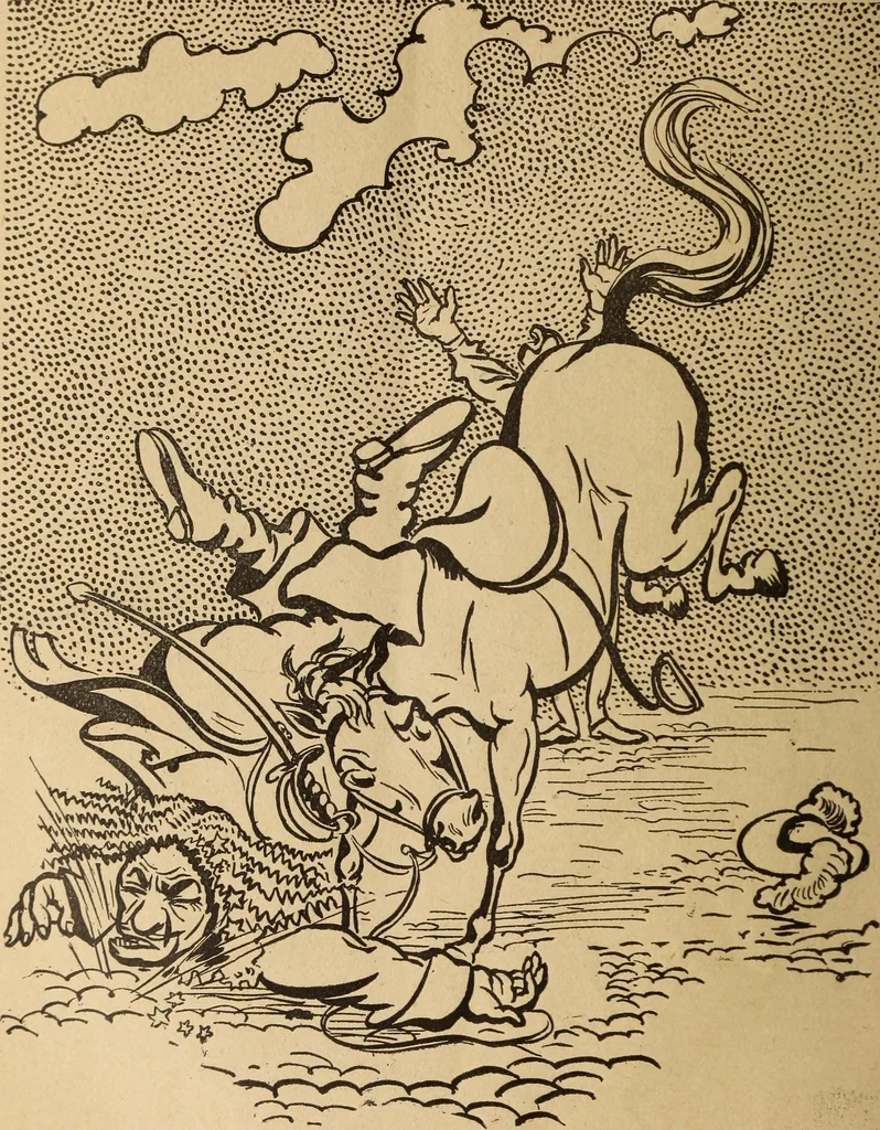 An illustration from En roulant ma boule : album, 1901, leaf 23