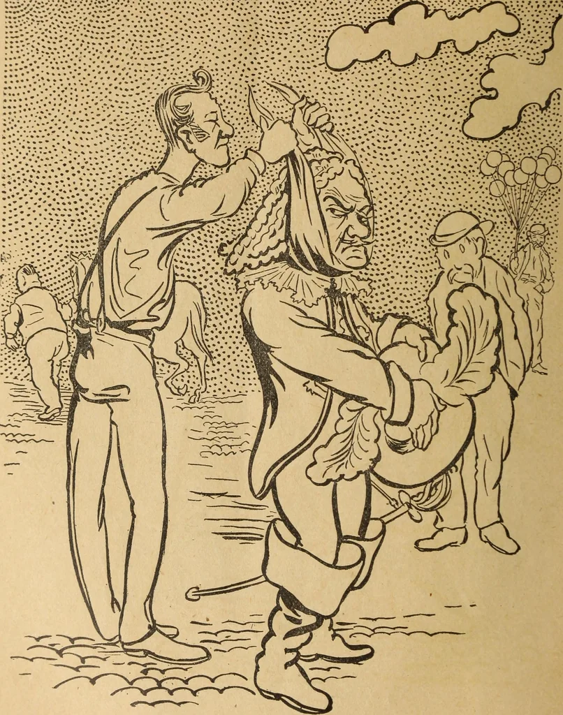 An illustration from En roulant ma boule : album, 1901, leaf 25