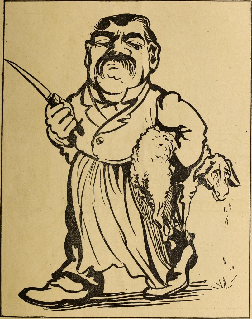 An illustration from En roulant ma boule : album, 1901, leaf 28