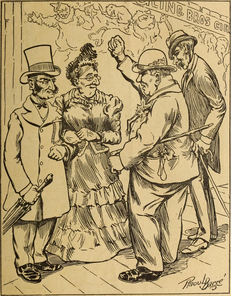 An illustration from En roulant ma boule : album, 1901, leaf 30