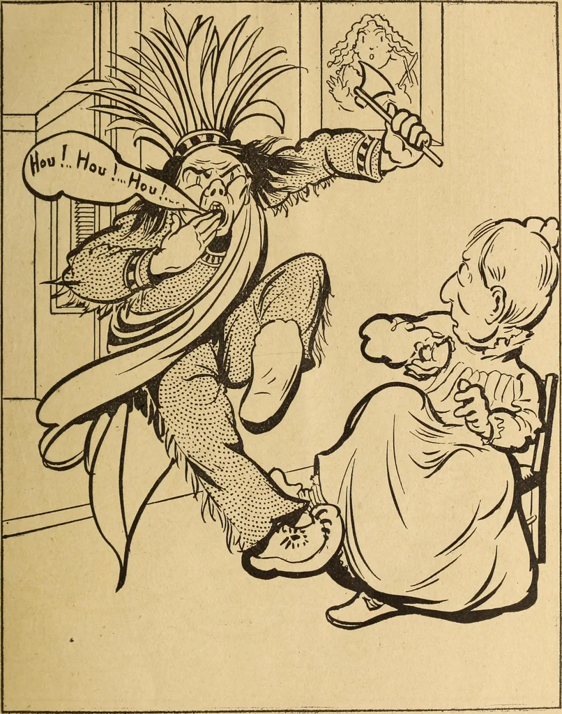 An illustration from En roulant ma boule : album, 1901, leaf 6