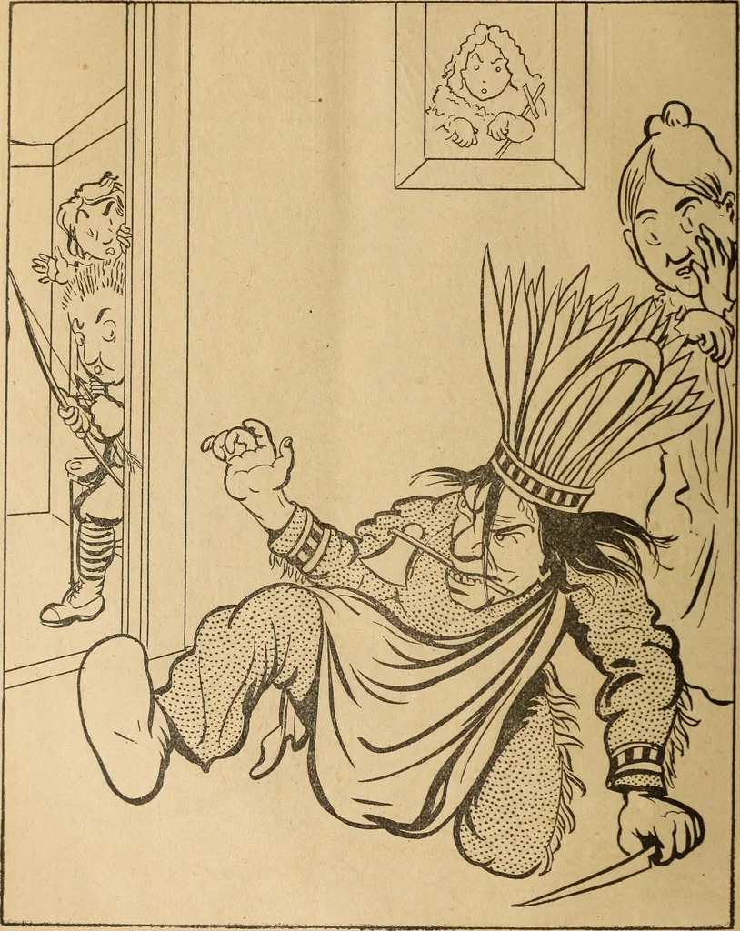 An illustration from En roulant ma boule : album, 1901, leaf 7