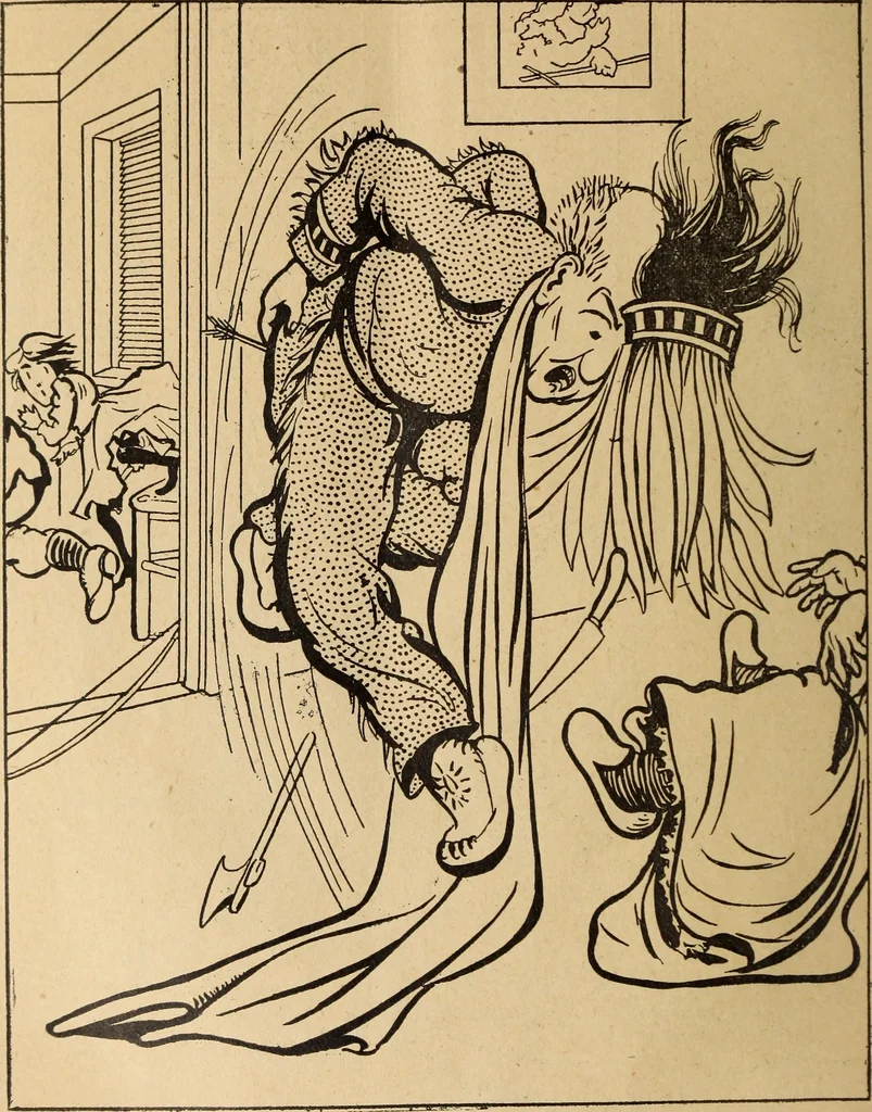 An illustration from En roulant ma boule : album, 1901, leaf 9