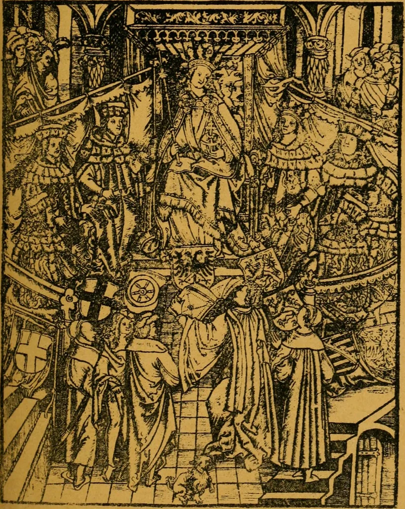 An illustration from Ensayos fotolitograficos, 1873, leaf 114