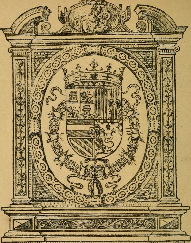An illustration from Ensayos fotolitograficos, 1873, leaf 57