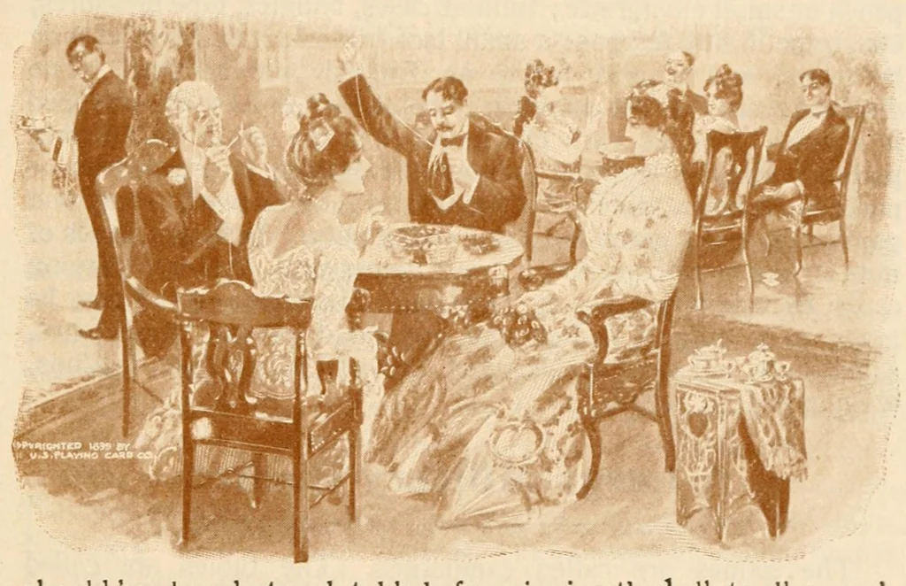An illustration from Entertaining with cards., 1903, leaf 41