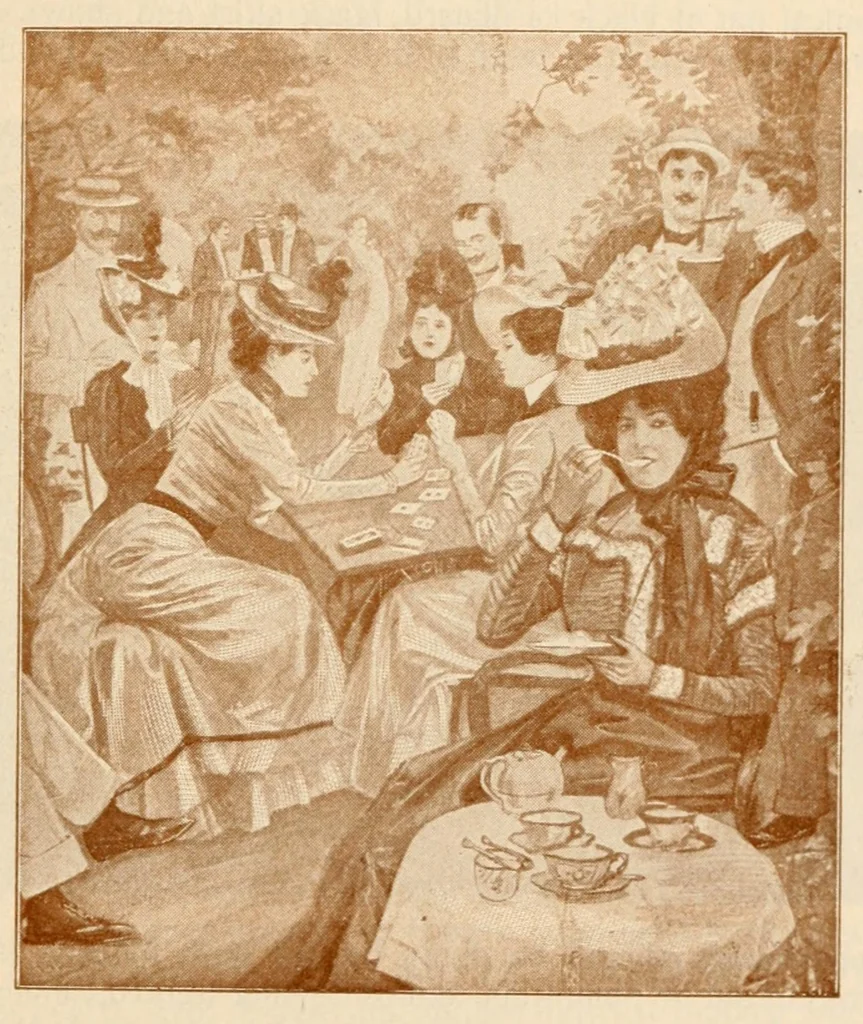 An illustration from Entertaining with cards., 1903, leaf 53