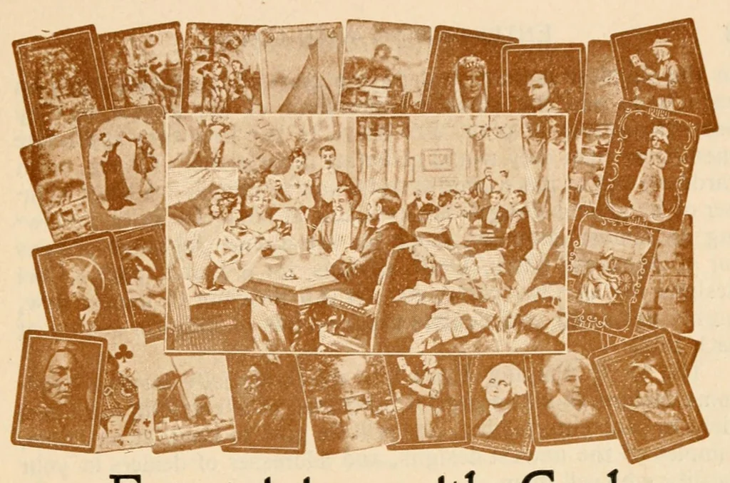 An illustration from Entertaining with cards., 1903, leaf 9