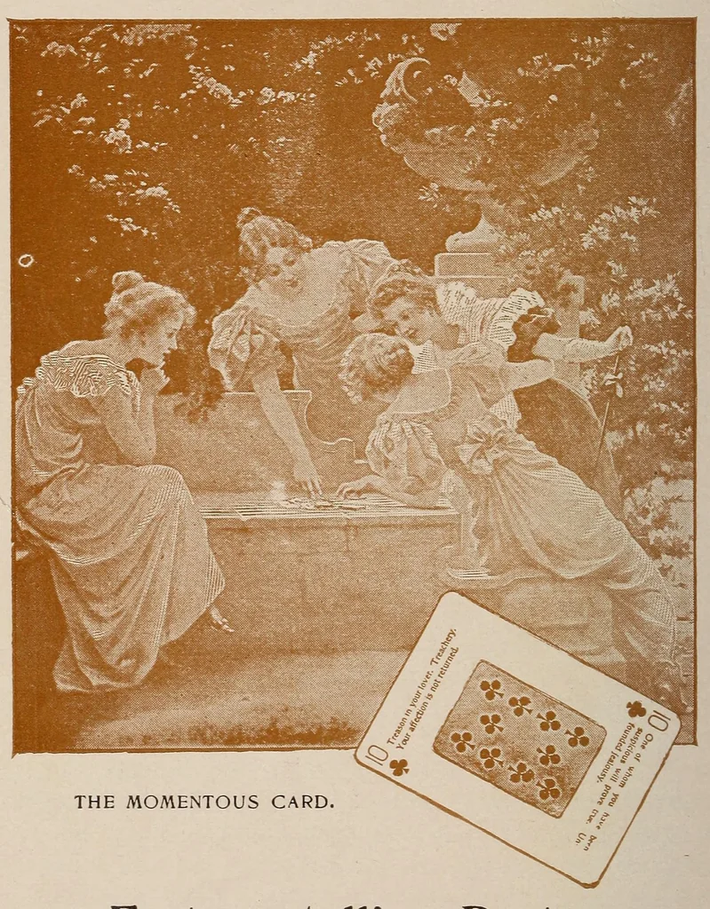 An illustration from Entertaining with cards, 1900, leaf 58