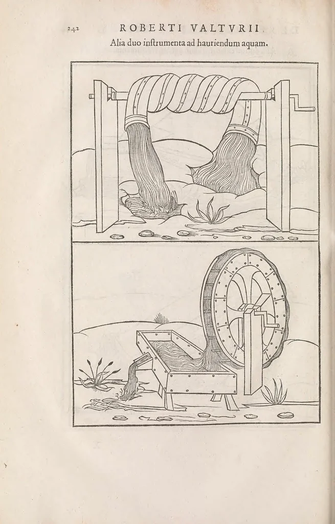 An illustration from En tibi lector Robertum Valturium ... De re militari libris XII, 1532, leaf 258