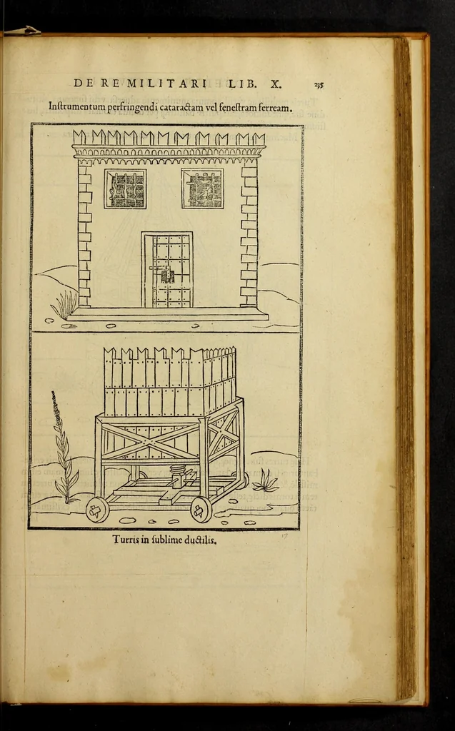 An illustration from En tibi lector Robertum Valturium ... De re militari libris XII : multò emaculatius, ac picturis, quae plurimae in eo sunt, elegantioribus expressum, quàm cùm Veronae ... anno M.cccclxxxiii. inuulgaretur, 1534, leaf 251