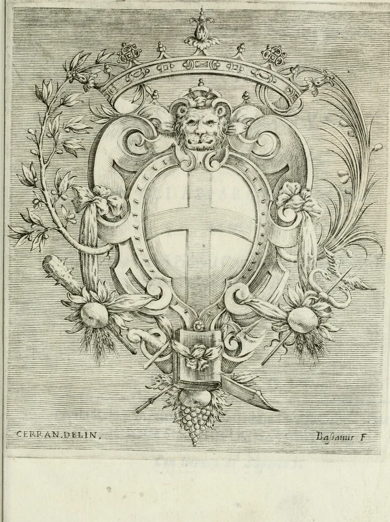 An illustration from Entrata solenne in Milano dell'ill.mo e reu.mo monsignore conte Alfonso Litta arciuescouo : seguita a 17. nouembre 1652, con gli apparati di essa, 1652, leaf 6