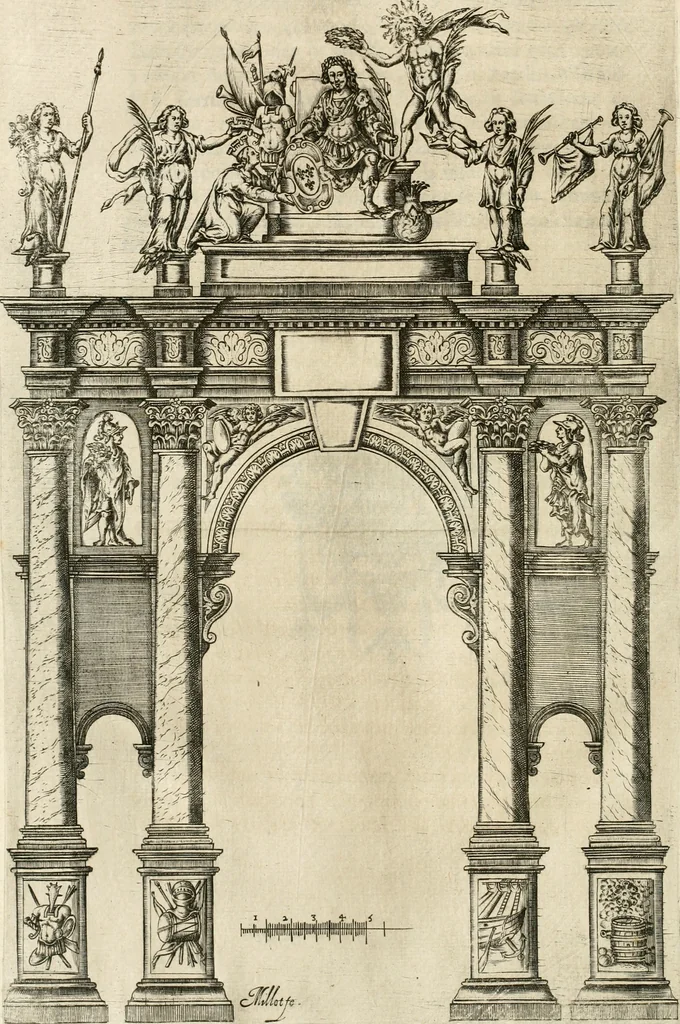 An illustration from Entree de tres haut et tres puissant prince Henry de Bourbon, prince de Condé ... en la ville de Diion, le trentiesme du mois de septembre, mil six cens trente deux, 1632, leaf 57