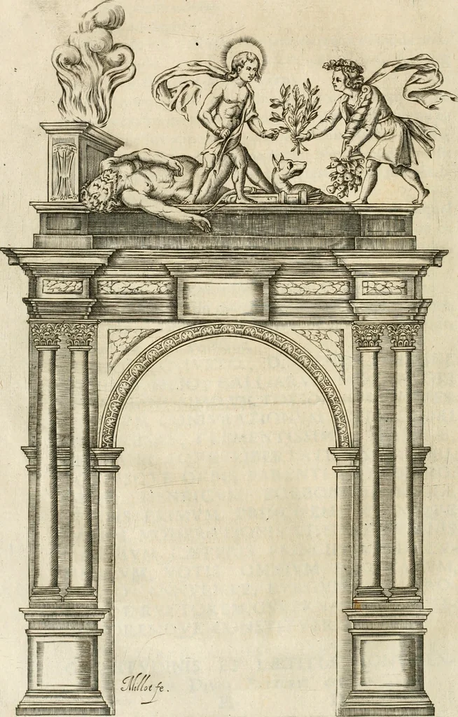 An illustration from Entree de tres haut et tres puissant prince Henry de Bourbon, prince de Condé ... en la ville de Diion, le trentiesme du mois de septembre, mil six cens trente deux, 1632, leaf 69