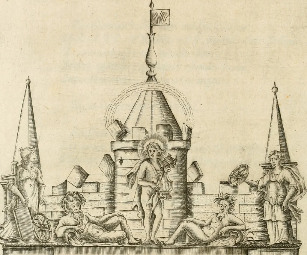 An illustration from Entree de tres haut et tres puissant prince Henry de Bourbon, prince de Condé ... en la ville de Diion, le trentiesme du mois de septembre, mil six cens trente deux, 1632, leaf 81