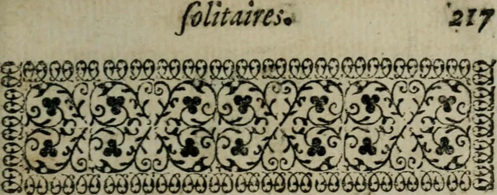 An illustration from Entretiens solitaires, 1660, leaf 266