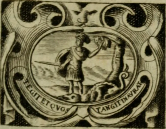 An illustration from Entretiens sur la philosophie, dédiez à Son Altesse Sérénissime monseigneur le prince, 1671, leaf 8