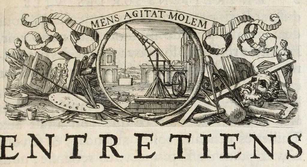 An illustration from Entretiens sur les vies et sur les ouvrages des plus excellens peintres anciens et modernes, 1682, leaf 331