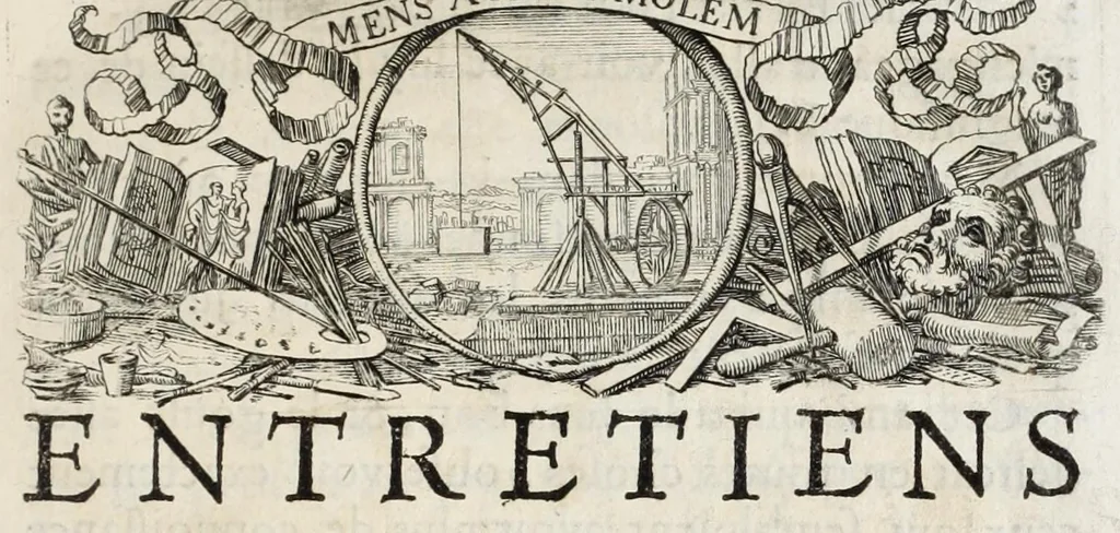 An illustration from Entretiens sur les vies et sur les ouvrages des plus excellens peintres anciens et modernes, 1682, leaf 37